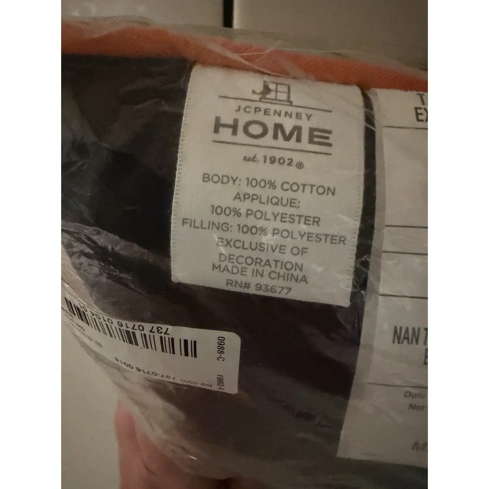 Halloween Pillow Orange Jack-o-lanterns Happy Creepy Scary New JCP Home